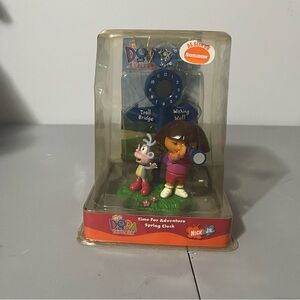 Dora the Explorer: Time For Adventure Spring Clock & Picture Holder 2003 NWT